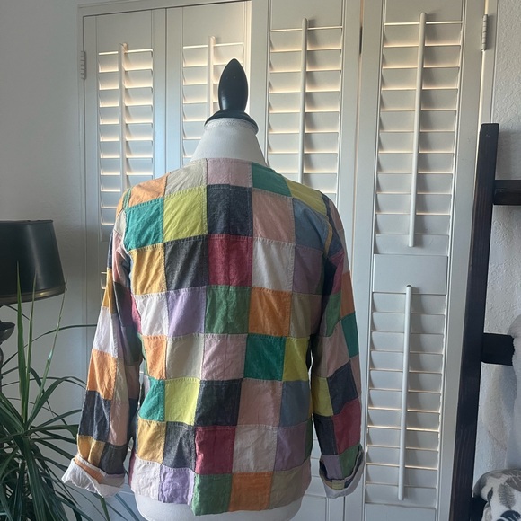 Orvis Multicolor Patchwork Women's Blazer Vintage - Picture 2 of 9